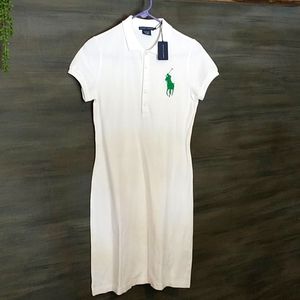 Ralph Lauren Cotton Mesh Polo Dress Large Pony